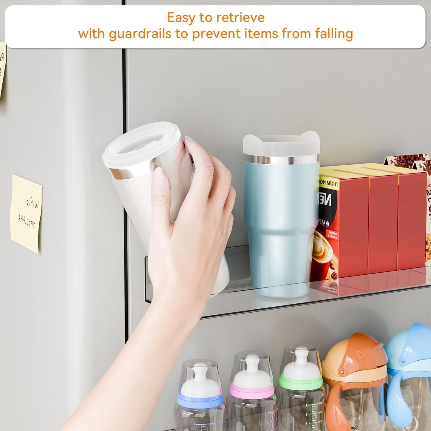 Skiennix 15-Inch Clear Acrylic Floating Shelves - No Drill, Renter-Friendly Wall Display for Bathroom & Kids Room