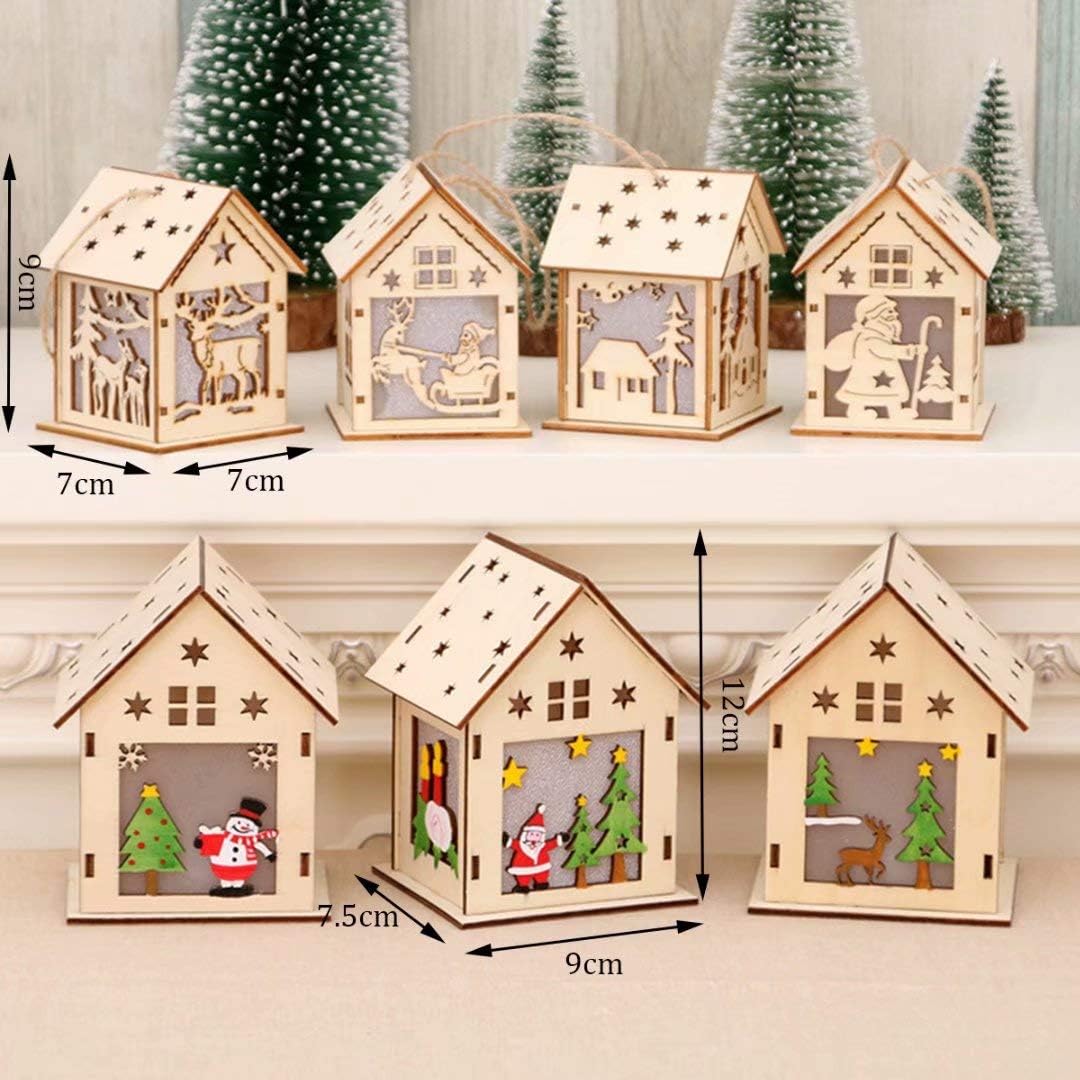 Skiennix Wood Craft Kits - Unfinished 3D Wooden House Puzzle Toy for Kids & Adults | 7 Pieces Included