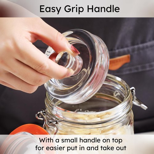 Jillmo Easy Grip Fermentation Weight- 4 Pack of Glass Weights for Wide Mouth Mason Jars