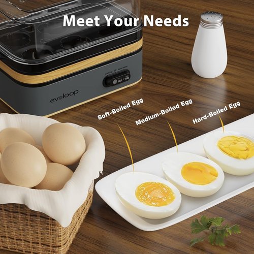 Evoloop Rapid Egg Cooker - Efficient Cooking with 1.7L Electric Kettle | Perfect for Breakfast