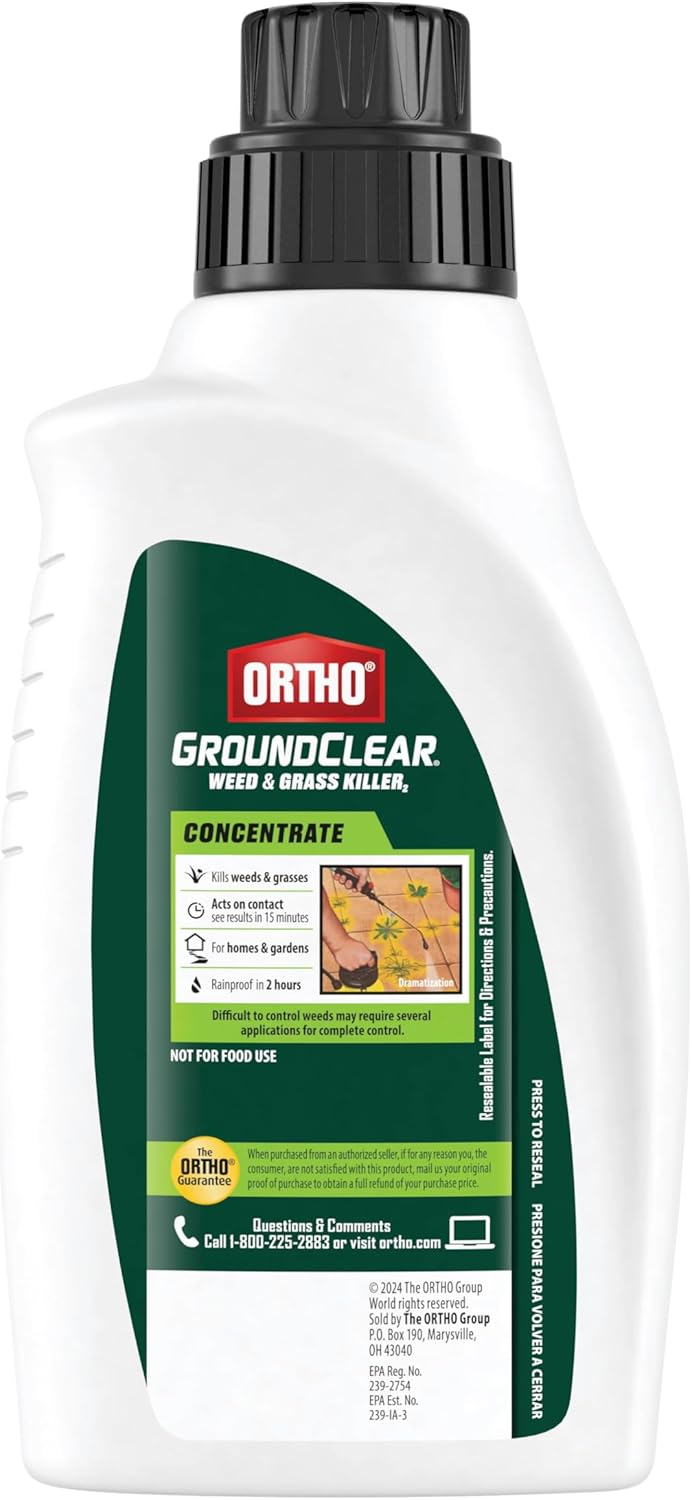 Ortho GroundClear Weed Killer Concentrate - Kills Dandelions, Crabgrass & More | 32 Fl. Oz.