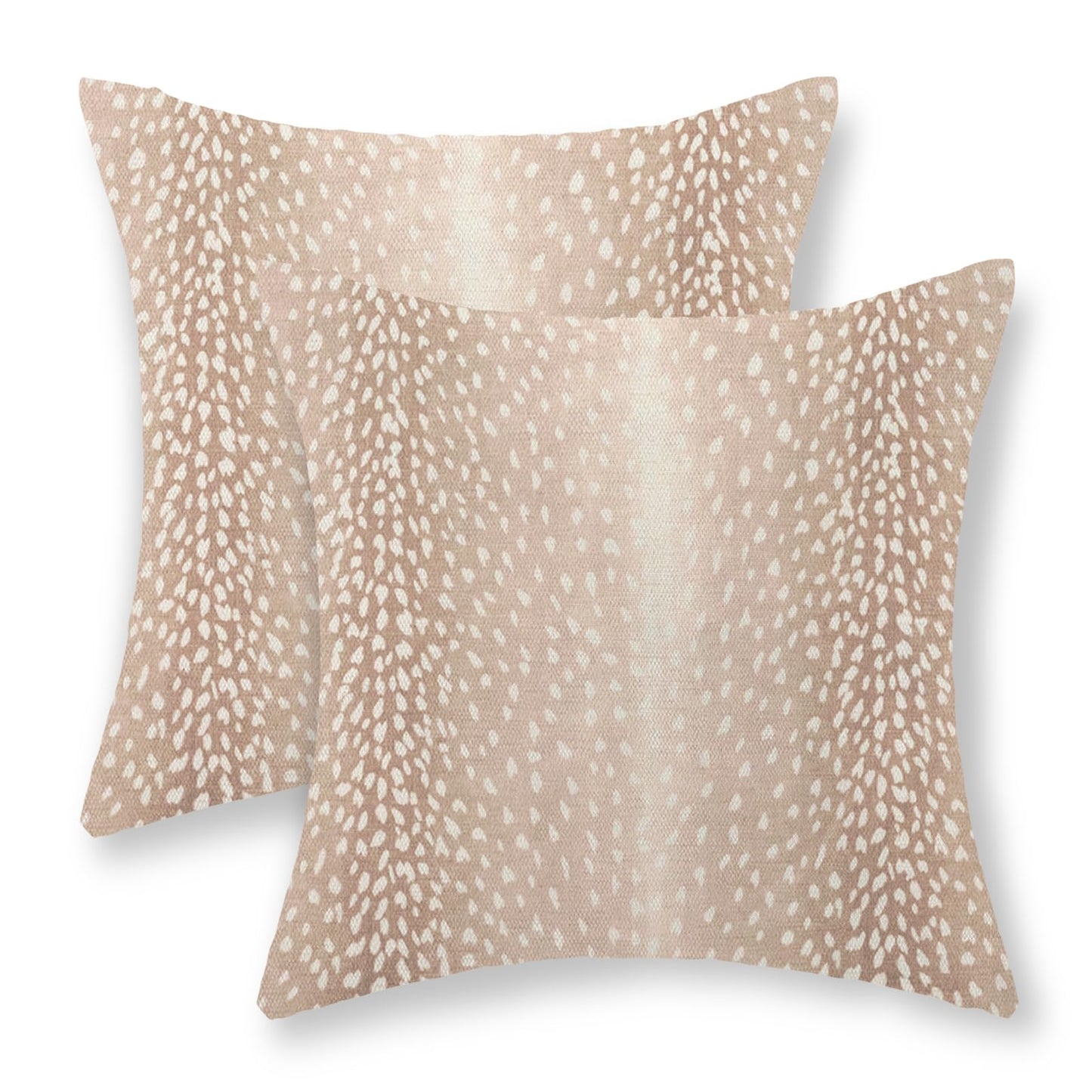 JEFERSO Antelope Pillow Covers 20x20 Set of 2 Beige Animal Skin Print Throw Pillow Covers Modern Antelope Decorative Pillow Cases Outdoor Farmhouse Linen Decor Cushion Case for Couch Sofa Room