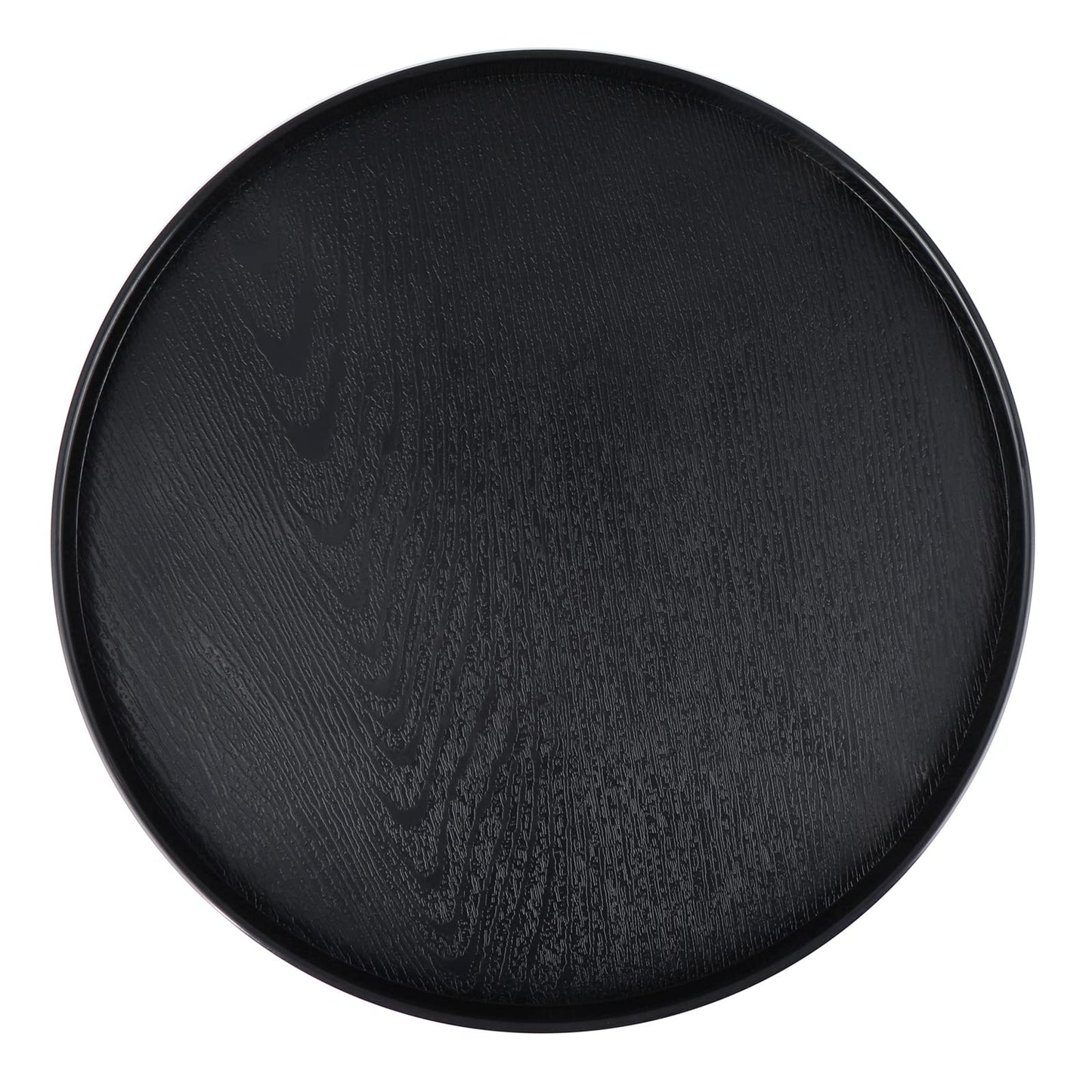 MDLUU Plastic Serving Tray, 13" Ottoman Tray, Round Butler Tray for Breakfast in Bed, Coffee Table Decor, Party