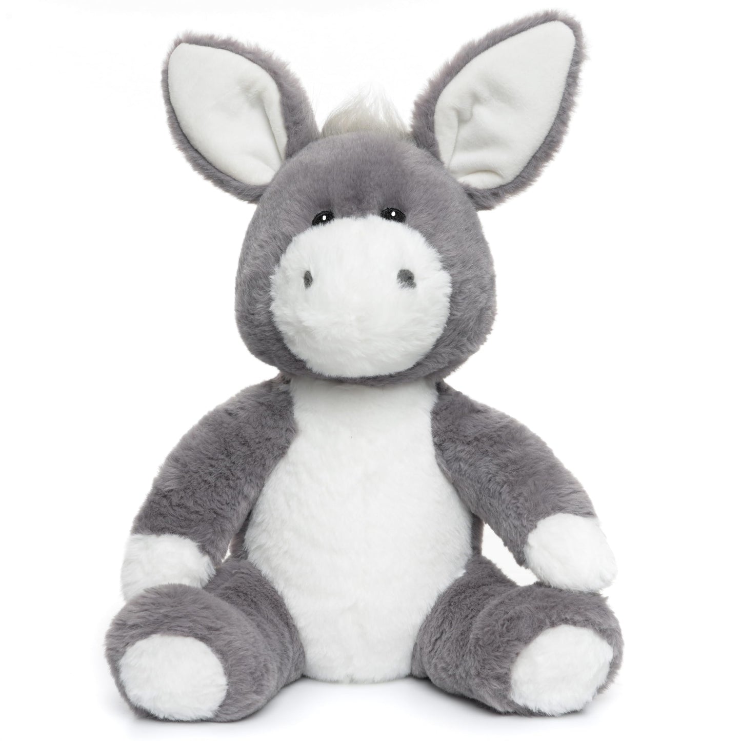 WEIGEDU Adorable Gray Donkey Plush Toy - 15 Inch Soft & Cuddly Stuffed Animal Donkey, Perfect for Kids, Babies, Toddlers - Farm Animal Gift