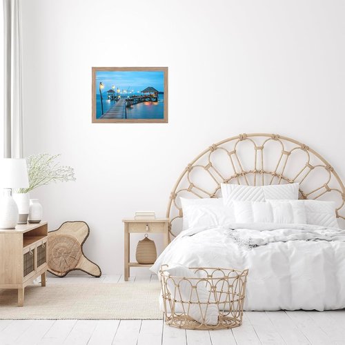 JCJMY 11x13 Rustic Brown Picture Frame - Versatile Wall Mounting for Horizontal or Vertical Display