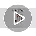 Salt & York Walnut Wooden Cooking Utensil Set - 5-Piece Kitchen Tools