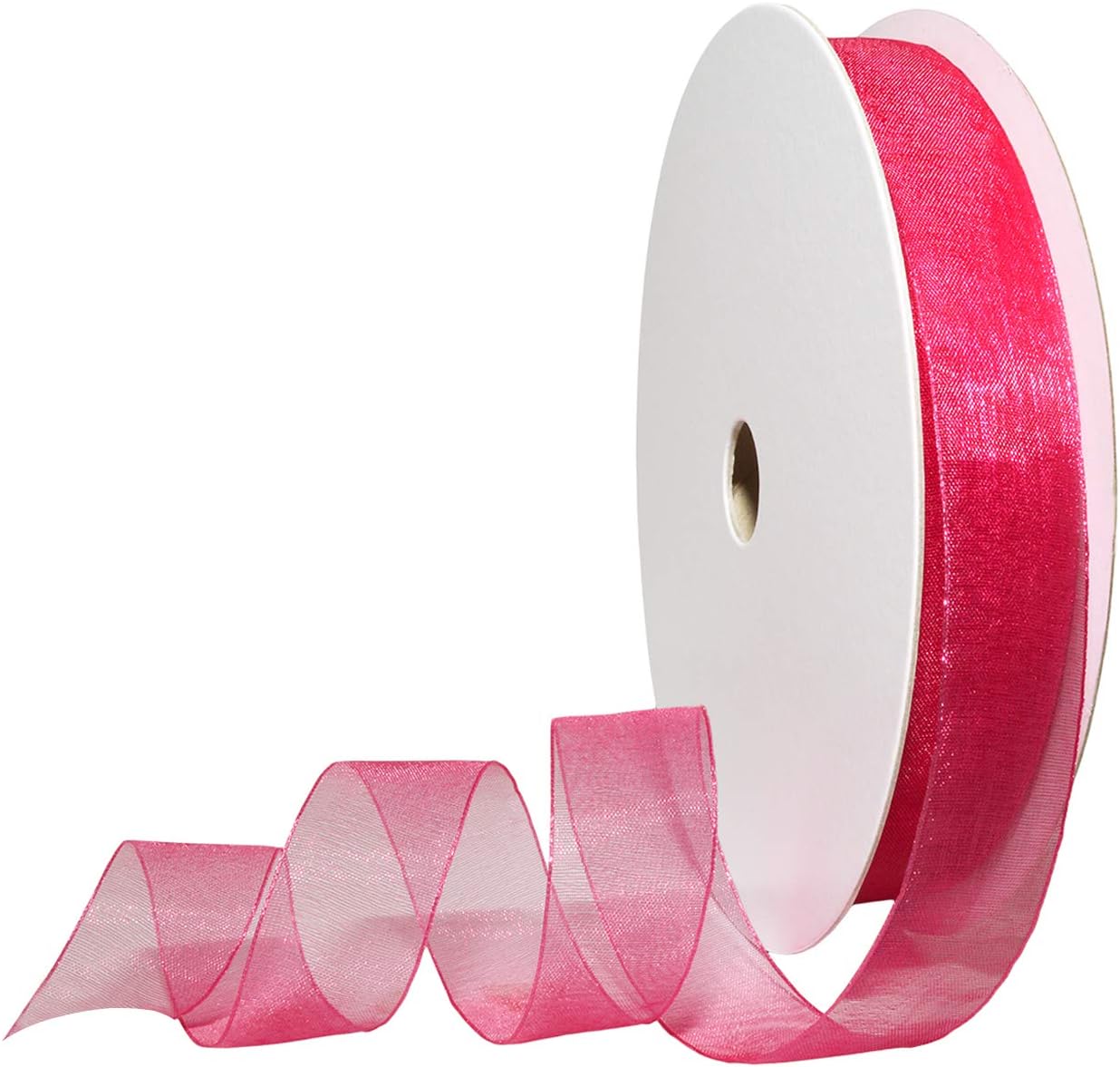 Red Organdy Nylon Ribbon - 5/8 Inch x 100 Yards | Morex 91803/100-609