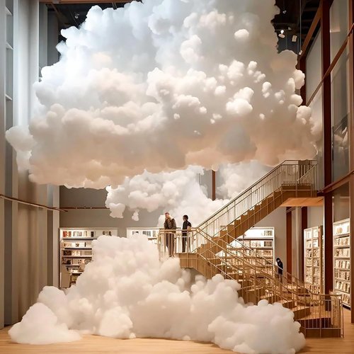 BUTUZE Polyester Fiber Clouds - Soft Artificial Snow Decoration for Room Ceiling | 400g/14oz Polyfill Stuffing