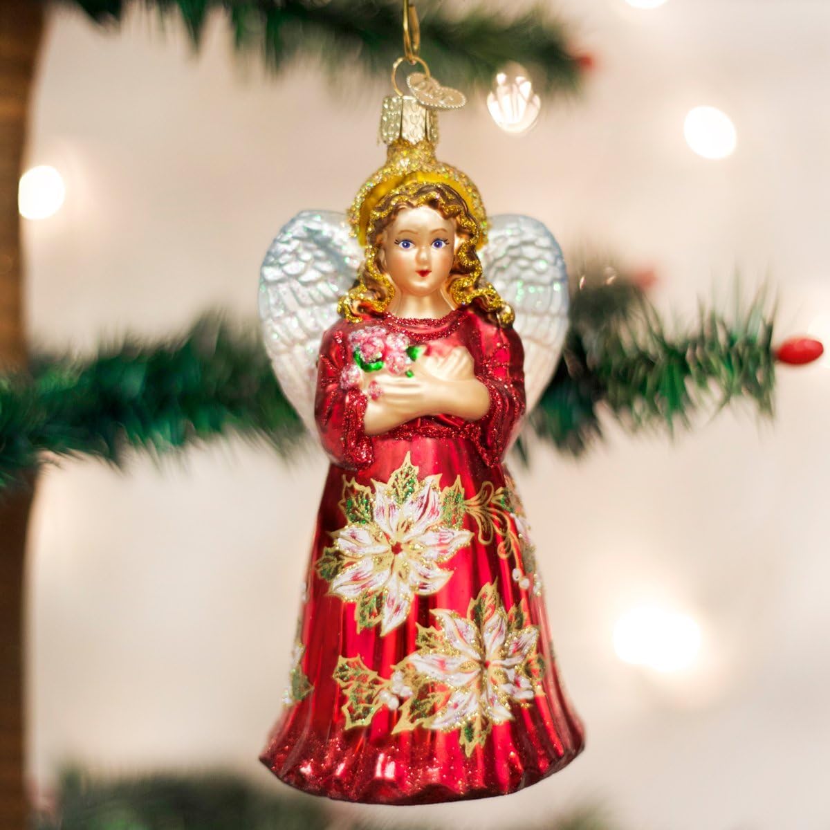 Baby Angel Glass Blown Ornament - Old World Christmas Tree Decor