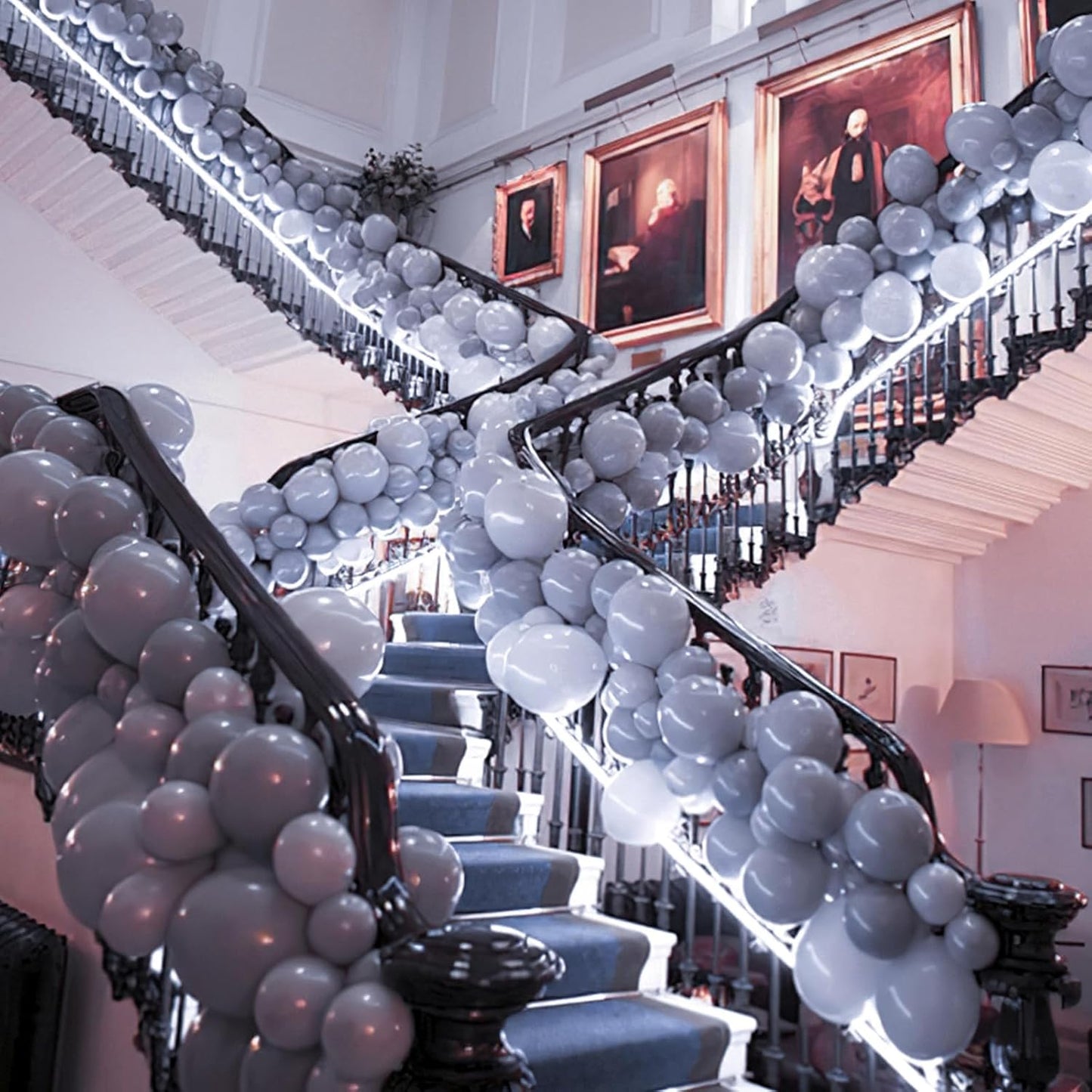 PartyWoo Dusty Blue Balloons - 50pcs 12 Inch Slate Blue Latex Helium Balloons for Events & Celebrations