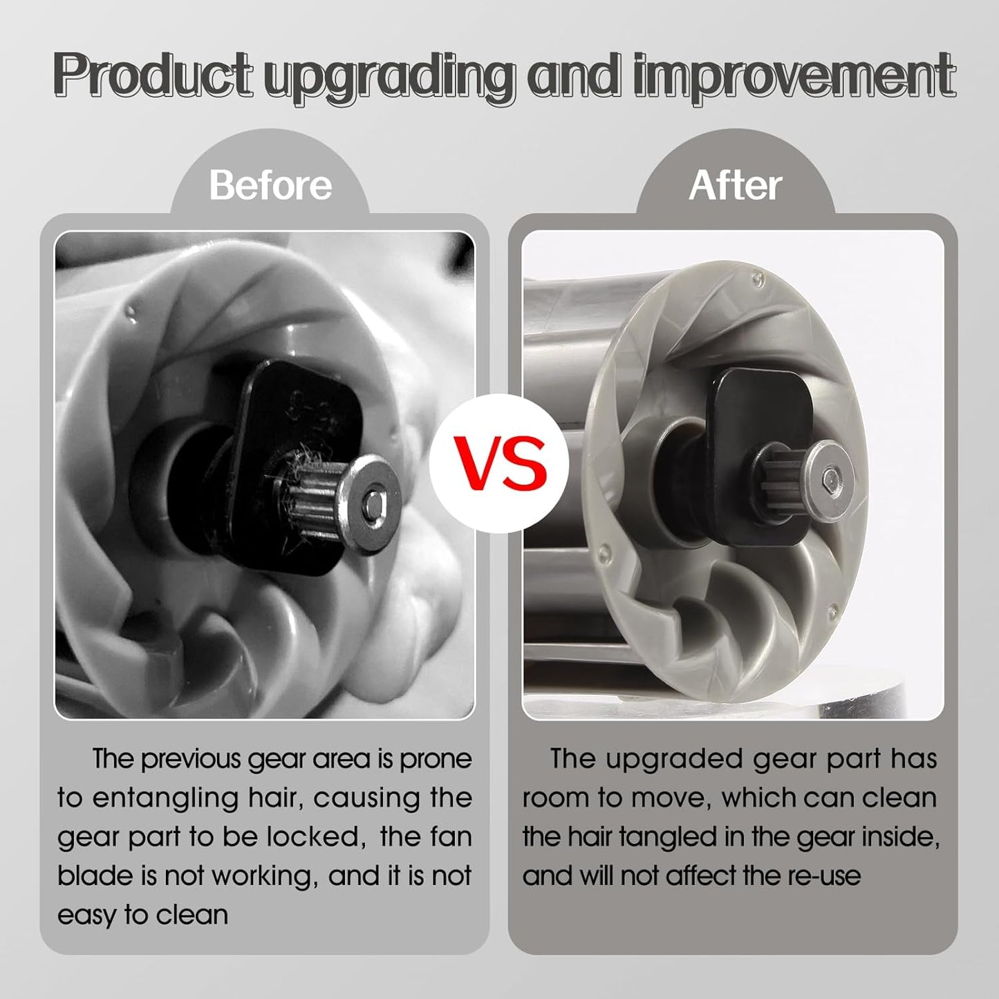 Shark Pet Hair Power Brush Tool - Upgraded Vacuum Attachment for Navigator Lift-Away NV360 | Gray