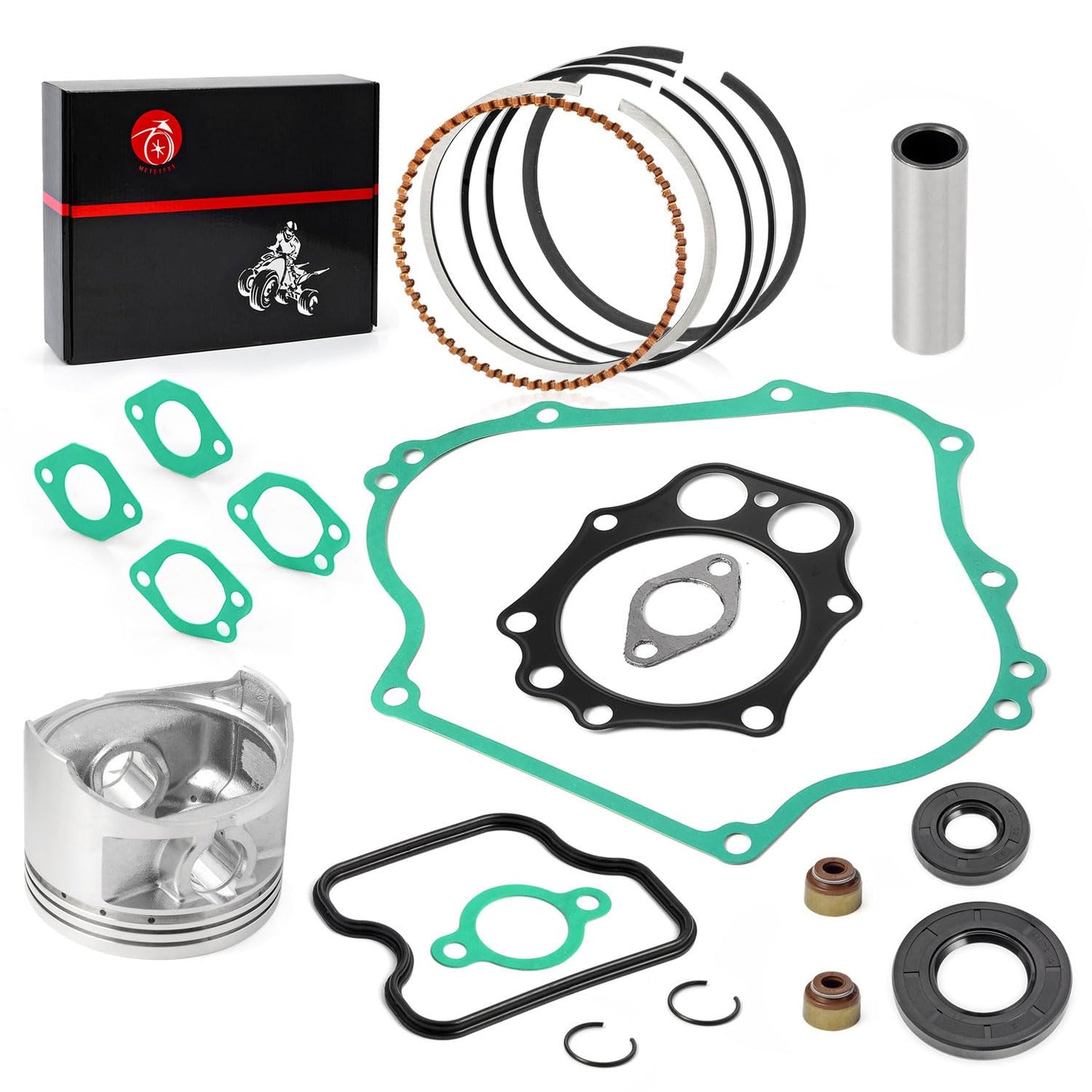 Top End Rebuild Kit Piston Ring Gasket Seal For Club Car Golf Cart DS Precedent FE350 1996-2006 1017449-01