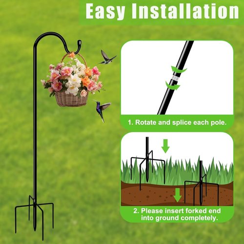 Heavy Duty Metal Garden Flag Stand by [Brand Name] - 42 Inch Weatherproof Yard Flag Pole Holder for Outdoor Decor (Black)