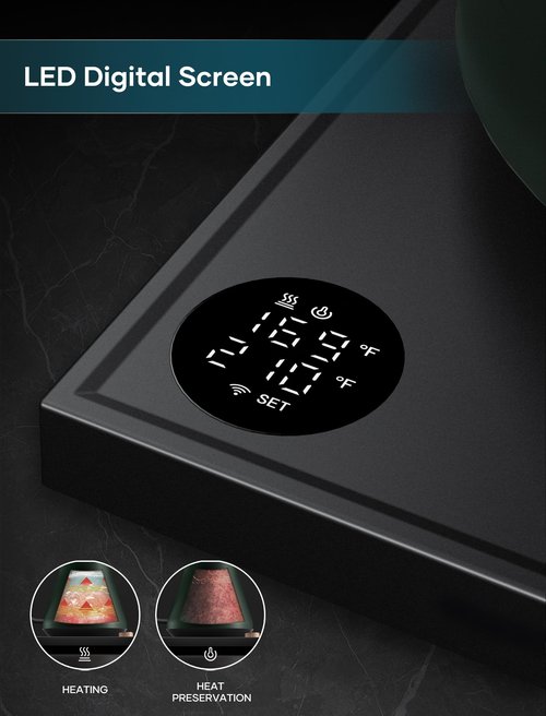 INTASTING Electric Kettle, Gooseneck Electric Kettle, ±1℉ Precise Temperature Control, Stainless Steel Interior, Quick Heating for Pour Over Coffee, Tea & Boiling Water, 0.9L (Forest Green)