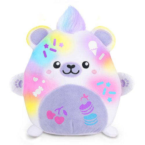 Canal Toys Airbrush Plush Kawaii Squish Bear: Includes Plush Bear, Airbrush Set and Stick on Stencils; Color and wash and Repeat; Create Your own Style