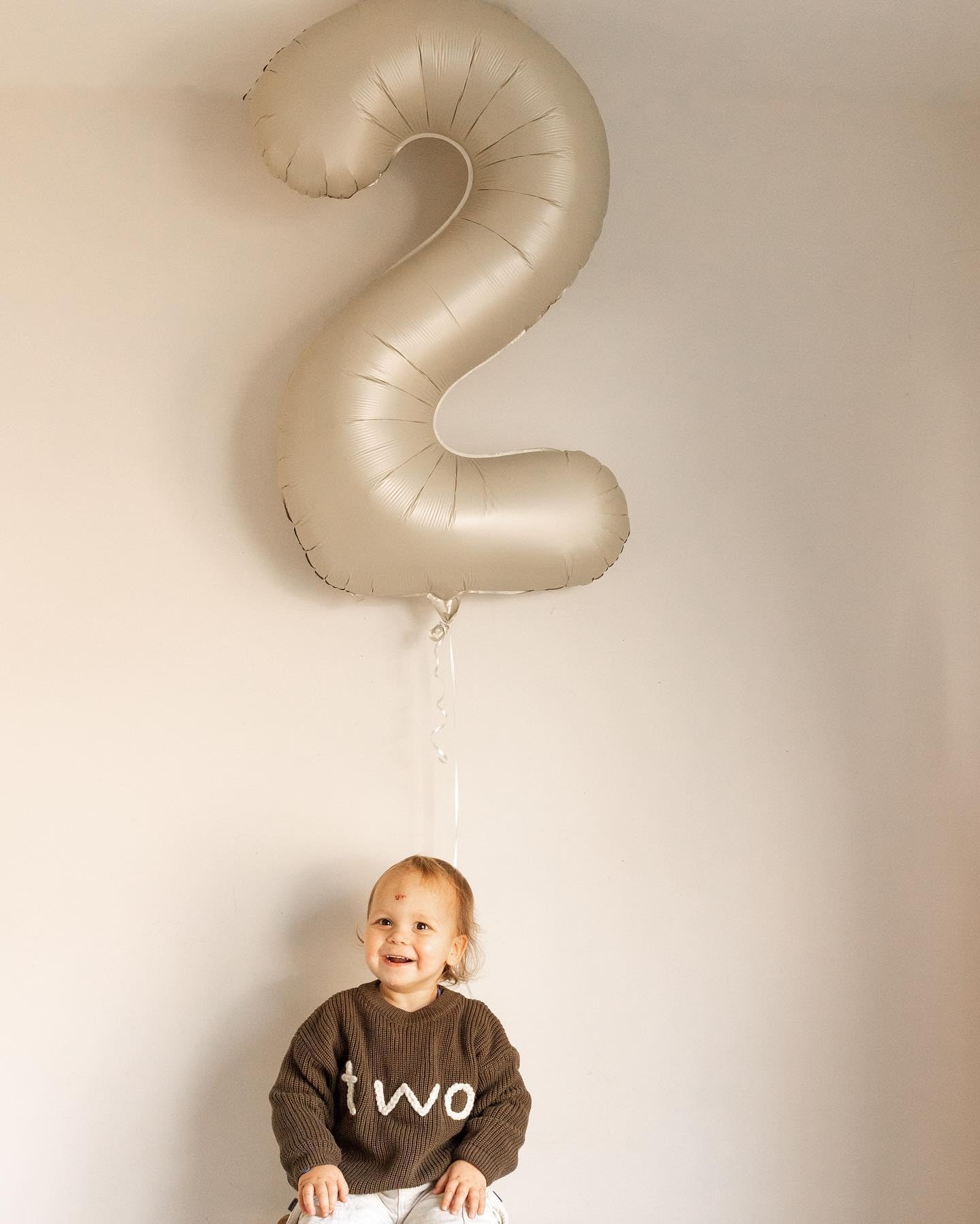 Cream 2 Balloon, Cream Number Balloons 40 Inch, 2nd Number Birthday Decorations, Second Two Birthday Party Supplies, Number 2 Balloon