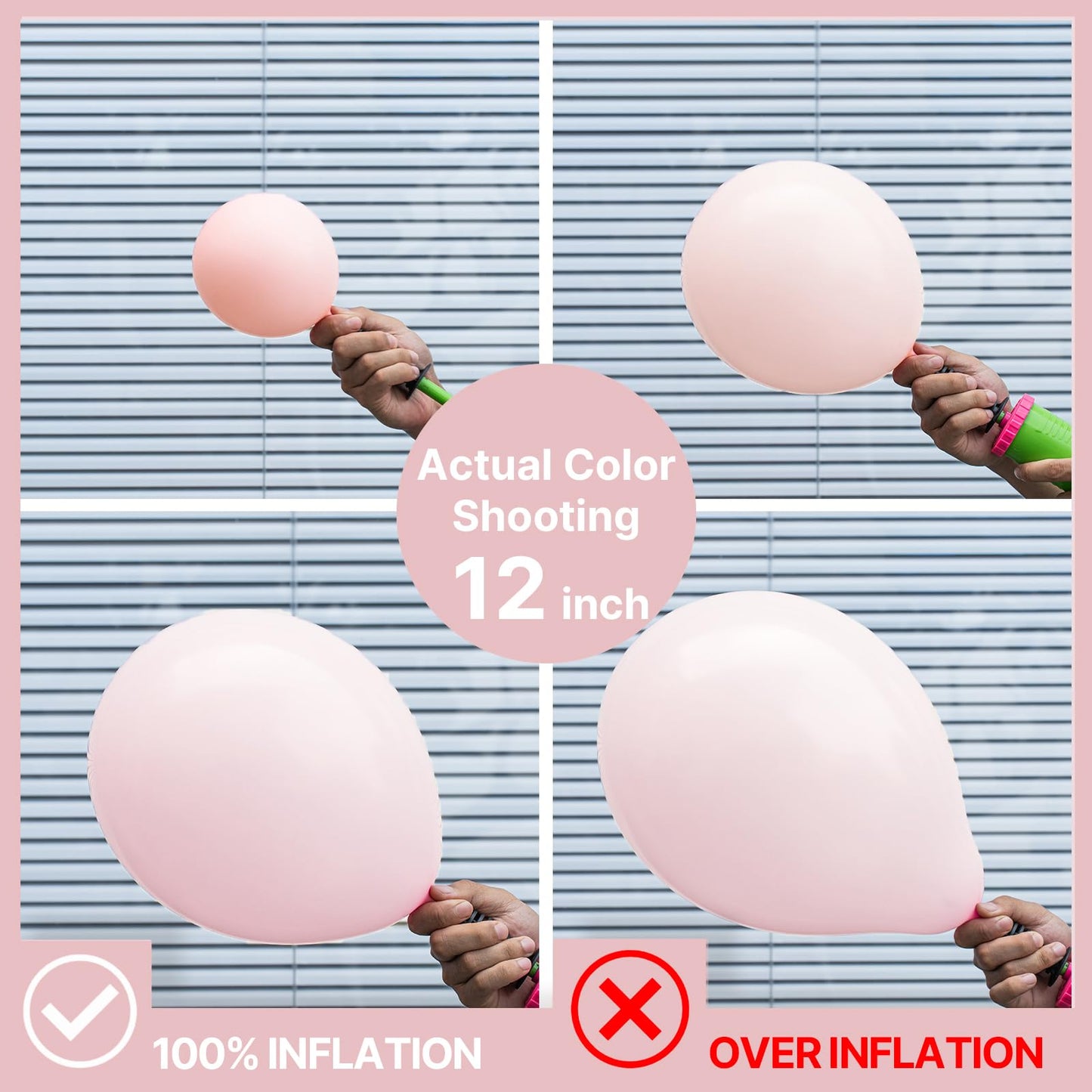 PartyWoo Pale Pink Balloons 140pcs Different Sizes of 18 12 10 5 Inch Light Pastel Baby Pink Balloon Arch Kit for Engagement Bachelorette Baby Shower Easter Birthday Party Decorations Pink-Q01