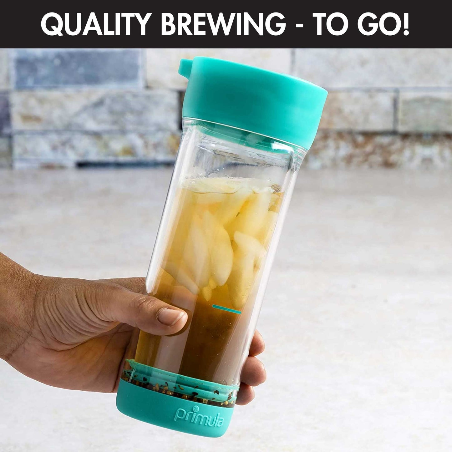 Primula Press & Go Iced Tea Brew Tumbler 16 oz, Teal