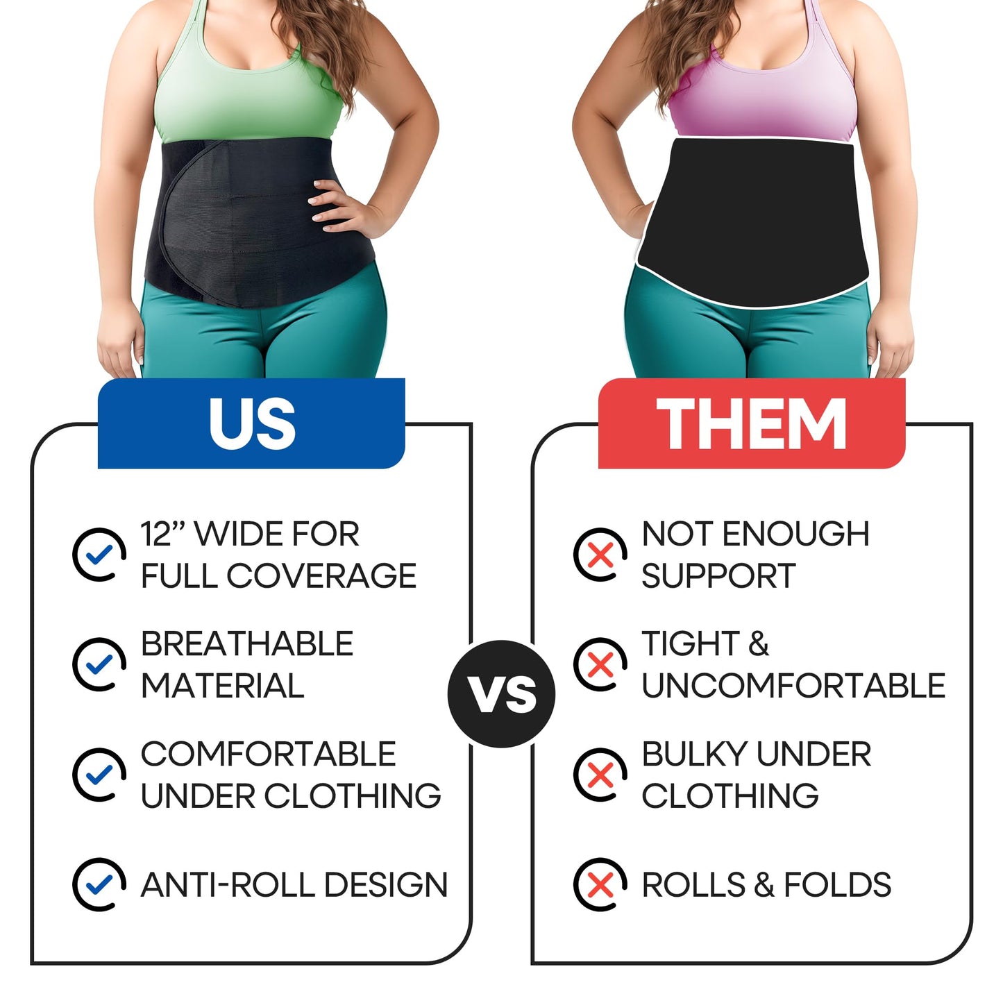 Abdominal Binder Post Surgery Tummy Tuck | Postpartum Belly Band Wrap | Post C Section Belly Binder | Stomach Compression Hernia Belt For Men or Women After Pregnancy Hysterectomy (XXL)