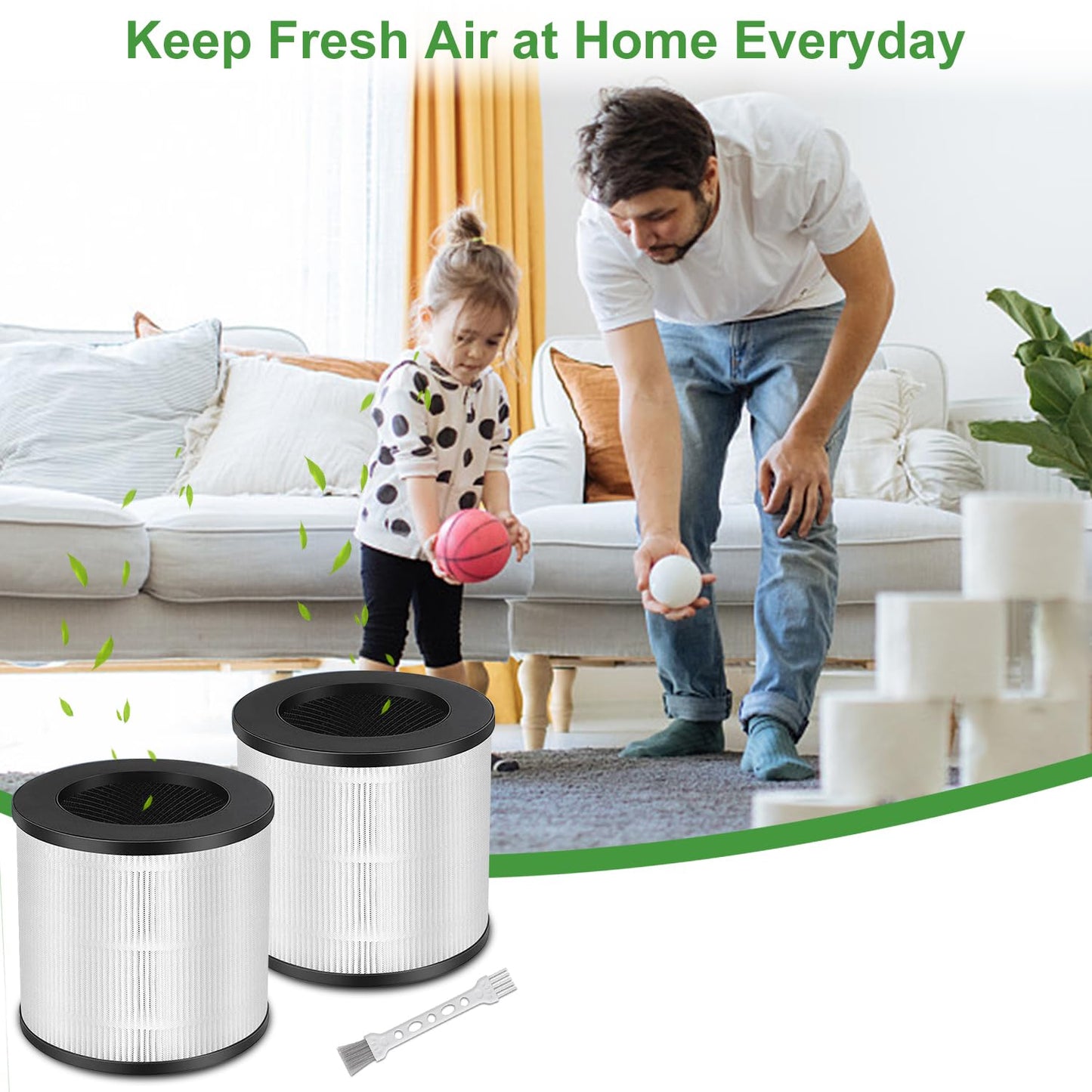 NXBHG 4 Pack 14 Replacement Filter for MA Air Puri-Fier Models 14/14B/14W, 3-in-1 Filter Contains Pre-Filter and Activated Carbon Filter。