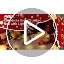 Hatisan White 2-Pack LED Snow Blankets with 100 Warm White String Lights, 70x17.7 Inches Christmas Indoor Outdoor Decor
