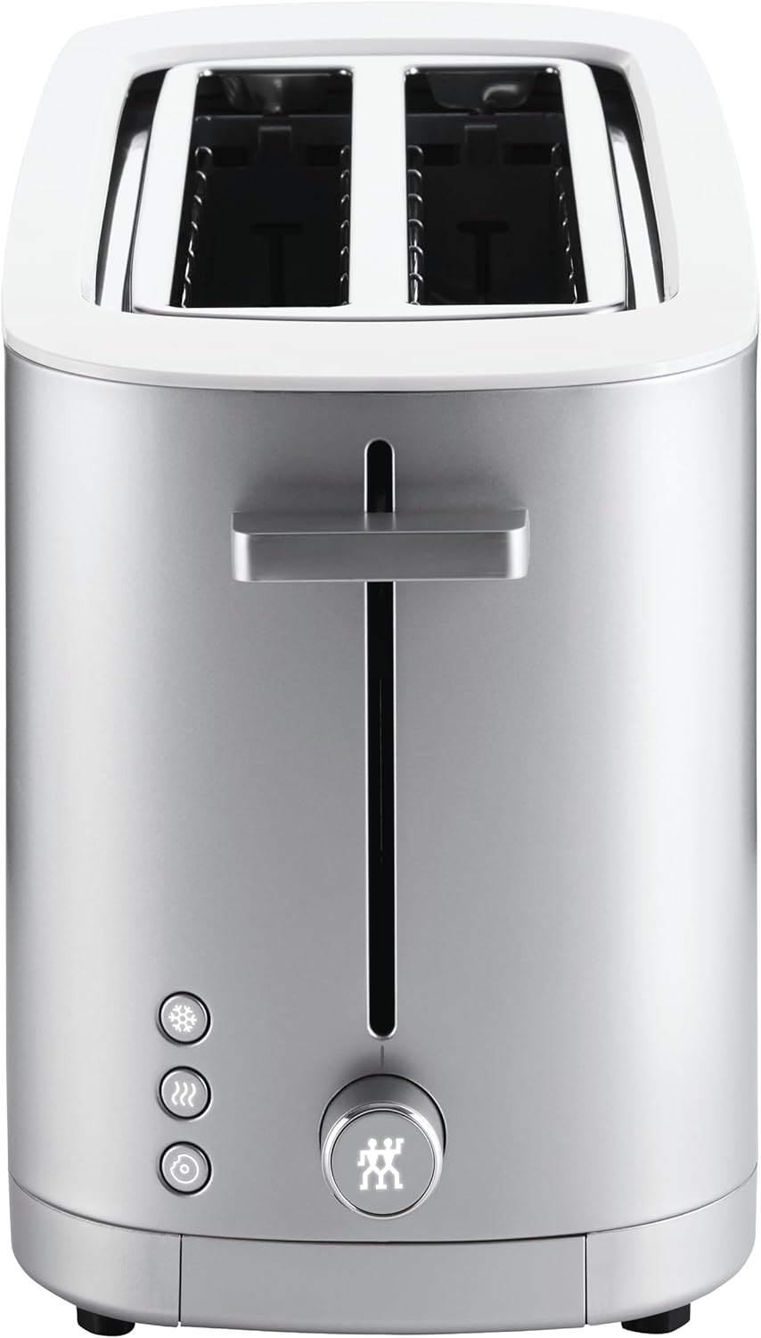 ZWILLING Enfinigy 4-Slice Long Slot Toaster - Extra Wide 1.5" Slots for Bagels & Toast | Silver Finish