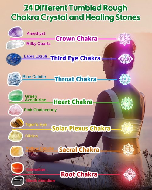 Crystal Advent Calendar 2025 - 24 Unique Crystals & Gemstones for Healing | Perfect for Kids & Adults