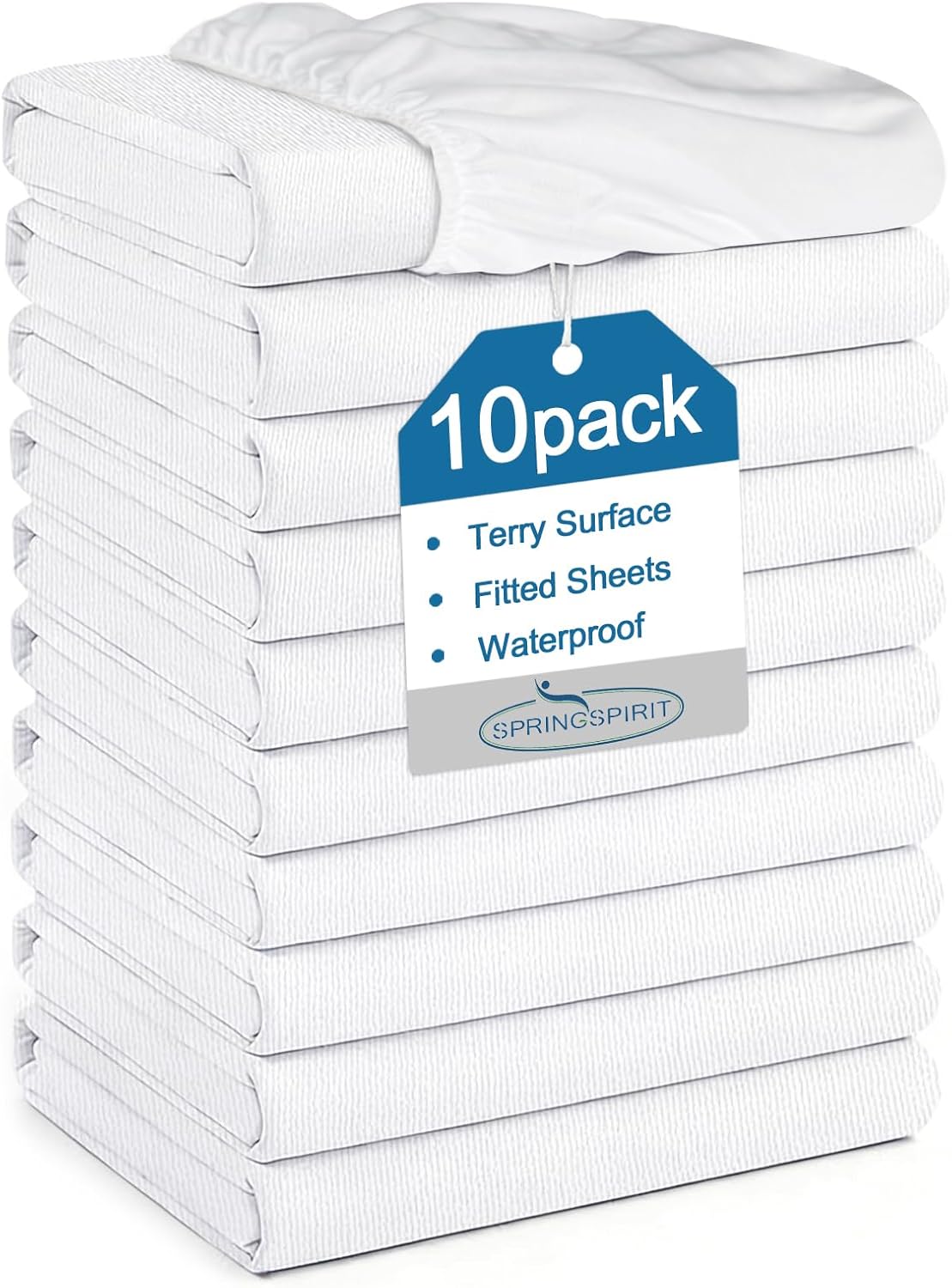 Skiennix Mattress Protector Twin - Waterproof, Soft & Breathable Terry, Noiseless | 10 Pack