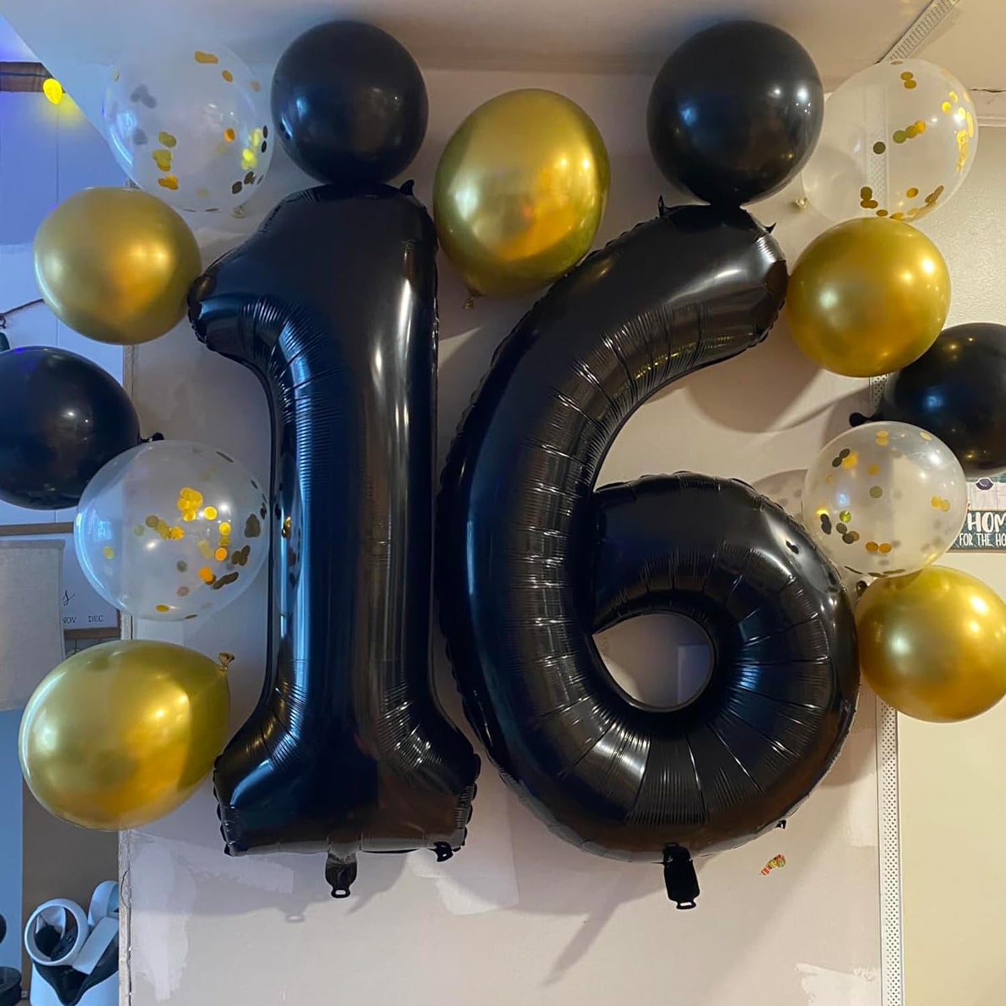 Smlpuame 40 inch Number Balloon 0-9 Green Large Number 16 Balloons,Digital Balloons for Birthday Party Celebration Decorations Supplies, Helium Foil Number Balloons for Wedding Anniversary