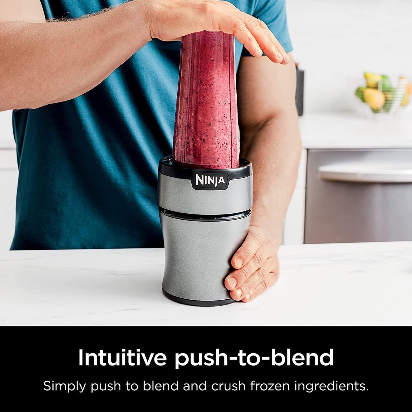 Ninja BN300 Nutri-Blender - 900-Peak-Watt Personal Blender with 2 Dishwasher-Safe To-Go Cups