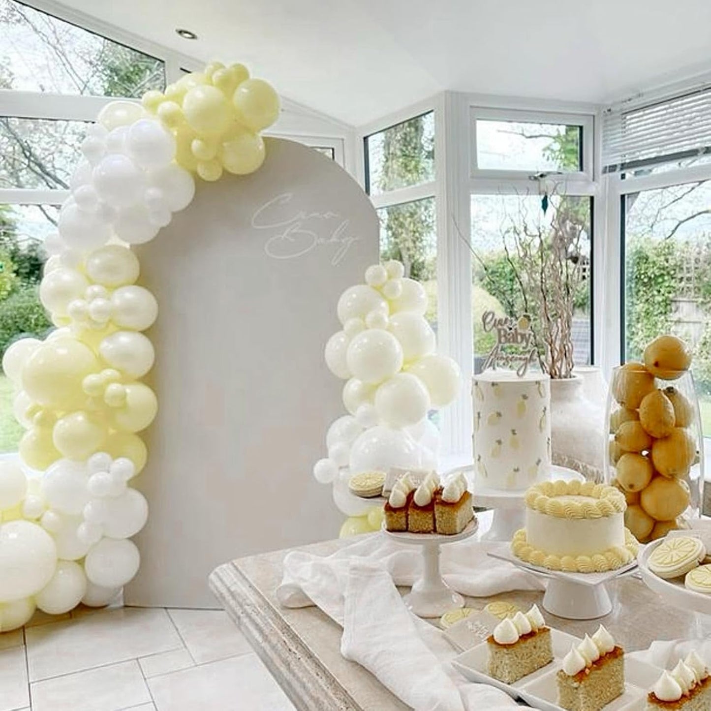 PartyWoo Beige Balloons - 120-Piece Cream Ivory Balloon Arch Kit | Wedding, Graduation & Baby Shower Decor
