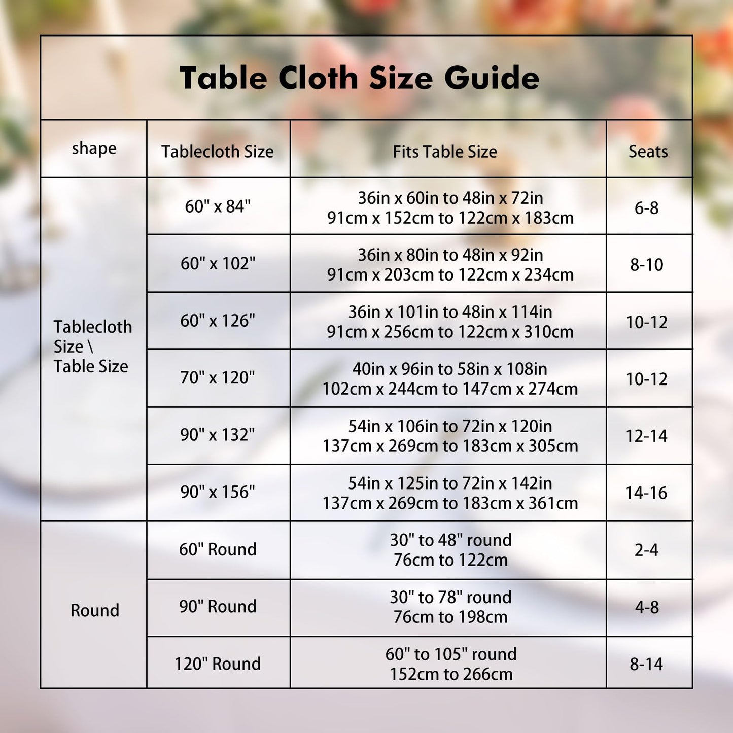 Fixwal White Tablecloth Rectangle 70 x 120 Inch, 2 Pack 6-8ft Polyester Brushed Fabric Table Cloths Rectangular Table Covers for Party, Banquet, Dining, Birthday, Wedding