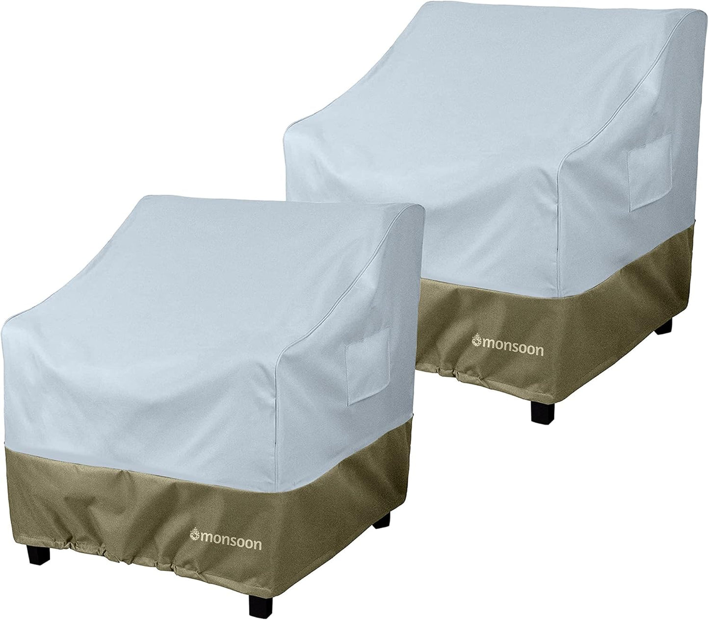 Monsoon Patio Chair Cover - Waterproof Outdoor Furniture Protection | 36" - 2-Pack