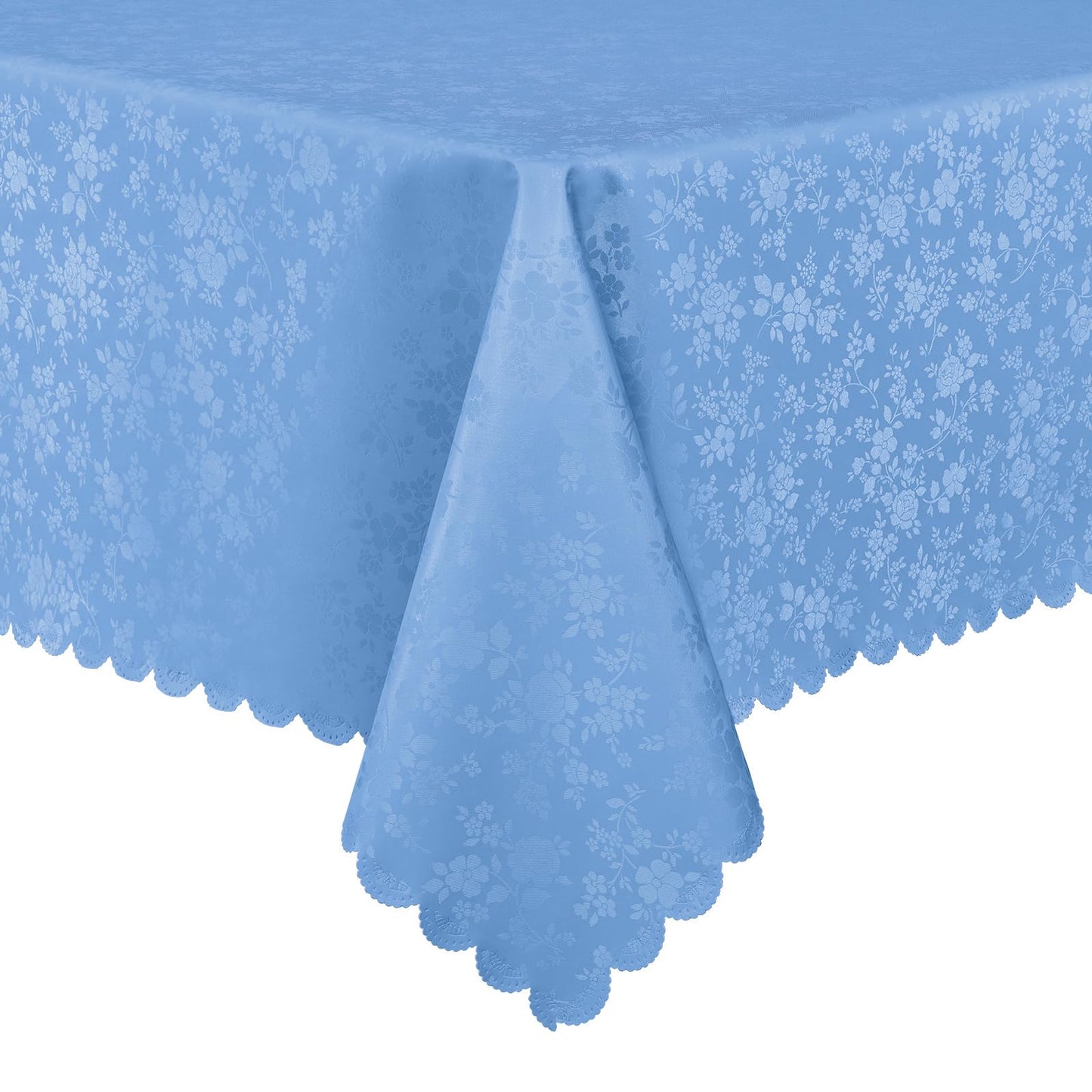 Smiry Rectangle Table Cloth, Waterproof Heavy Duty Vinyl Tablecloths, Wipeable Washable Table Cover for Kitchen, Dining Room (Baby Blue, 60" X 120")