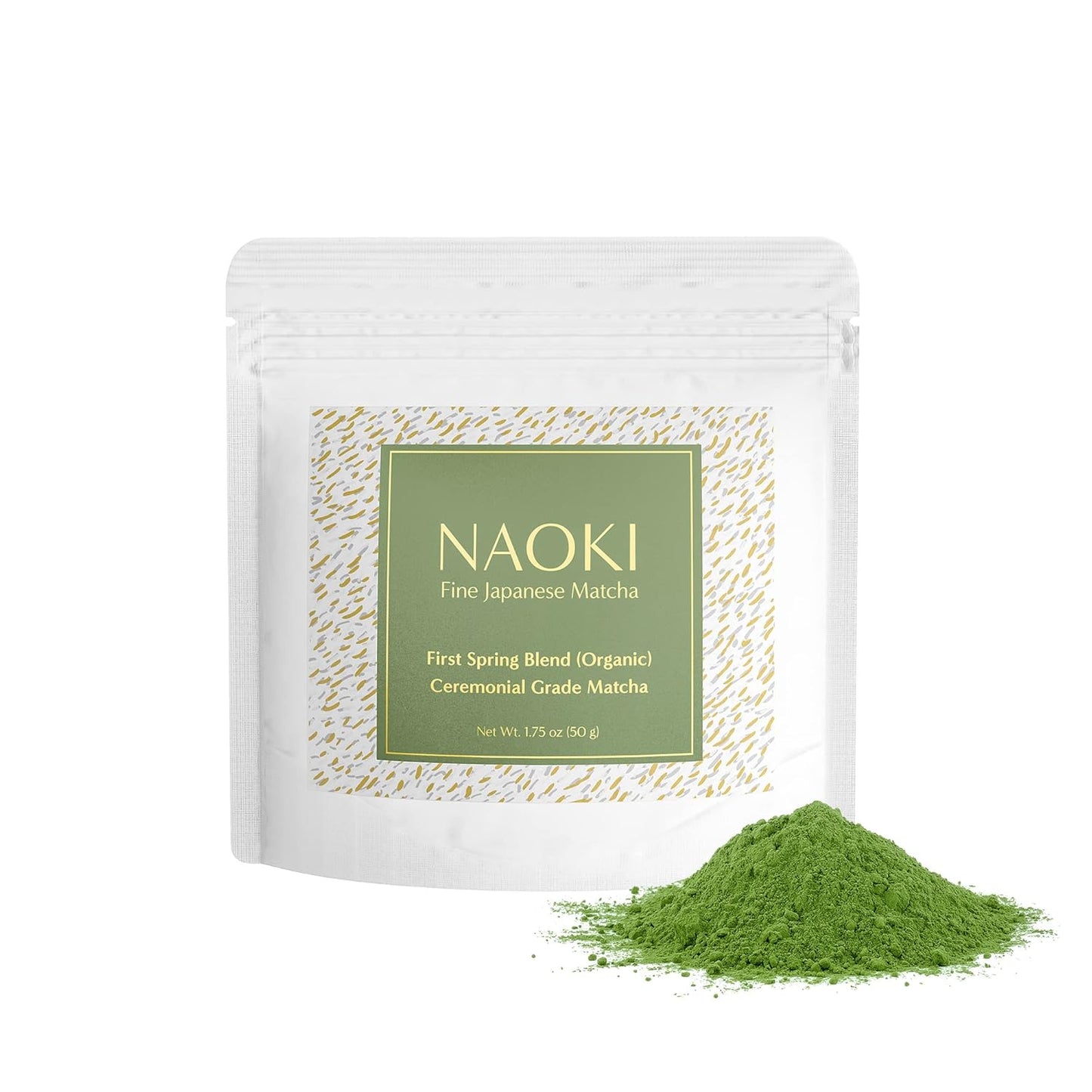 Naoki Matcha Organic Ceremonial First Spring Blend - Authentic Japanese Green Tea Powder (50g / 1.75oz)