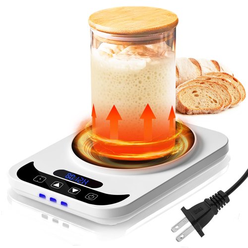 Bread Starter Warmer - Sourdough Starter Warmer Electric with Precise 1°F Thermostat Control (70-100°F) - Sour Dough Heating Mat Pad - 12H Timer - Memory Function - Sourdough Warming Mat