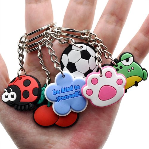 Gibleitz 30pcs Random Different Keychains,Mixed Non-Repeat Cute Key Chain for Classroom Prizes Students Incentives Holiday Gifts Party Favors