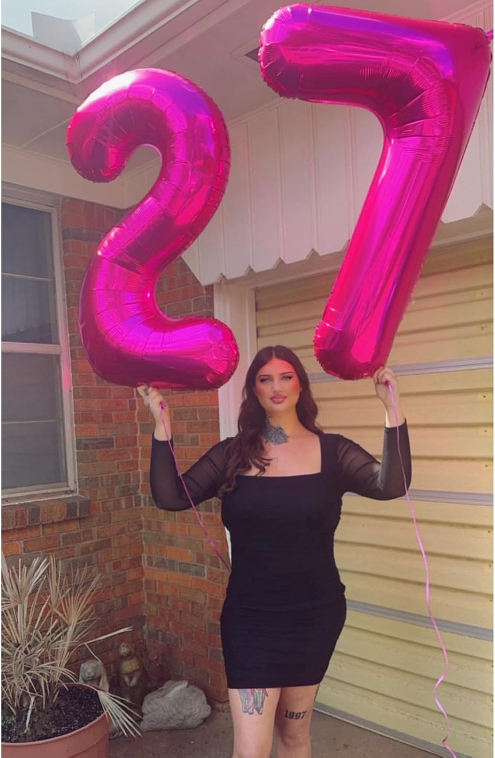 Number 7 Balloon by [Brand Name] - 40 Inch Hot Pink Foil Balloon for 7th Birthday Party Decorations