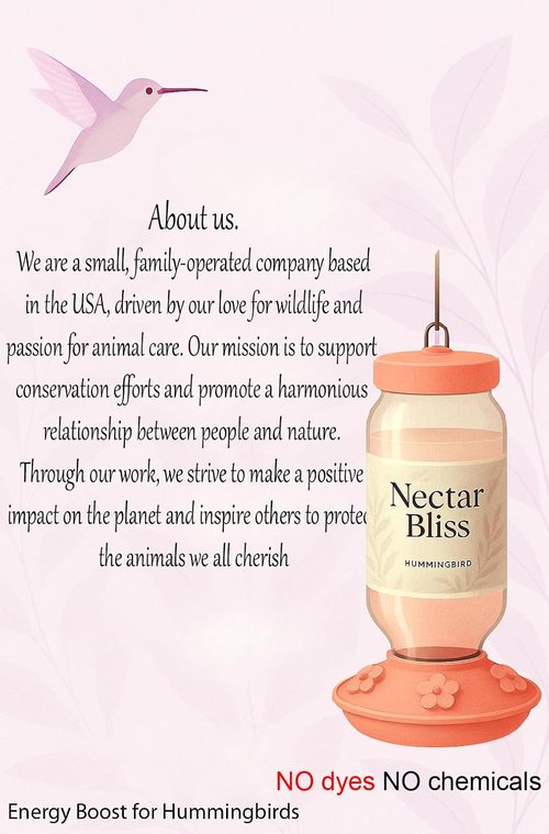 Hummingbird Nectar Powder - All-Natural, Dye-Free Instant Mix | Makes 1 Gallon | Pure Cane Sugar Feeder Refill | Made in USA