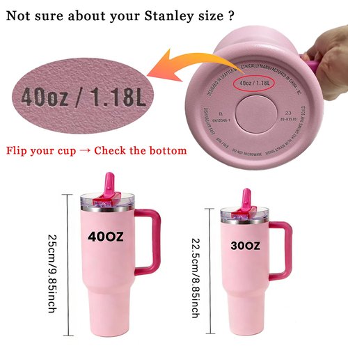 ANTAND 2 Pack Leakproof Portable Lid Replacement 40 oz Only for Stanley Quencher H2.0 Tumbler Cup Accessories, Detachable Flip Straw Lids, Heat-Resistant, Spill Proof Cover (Black, RoseRed)