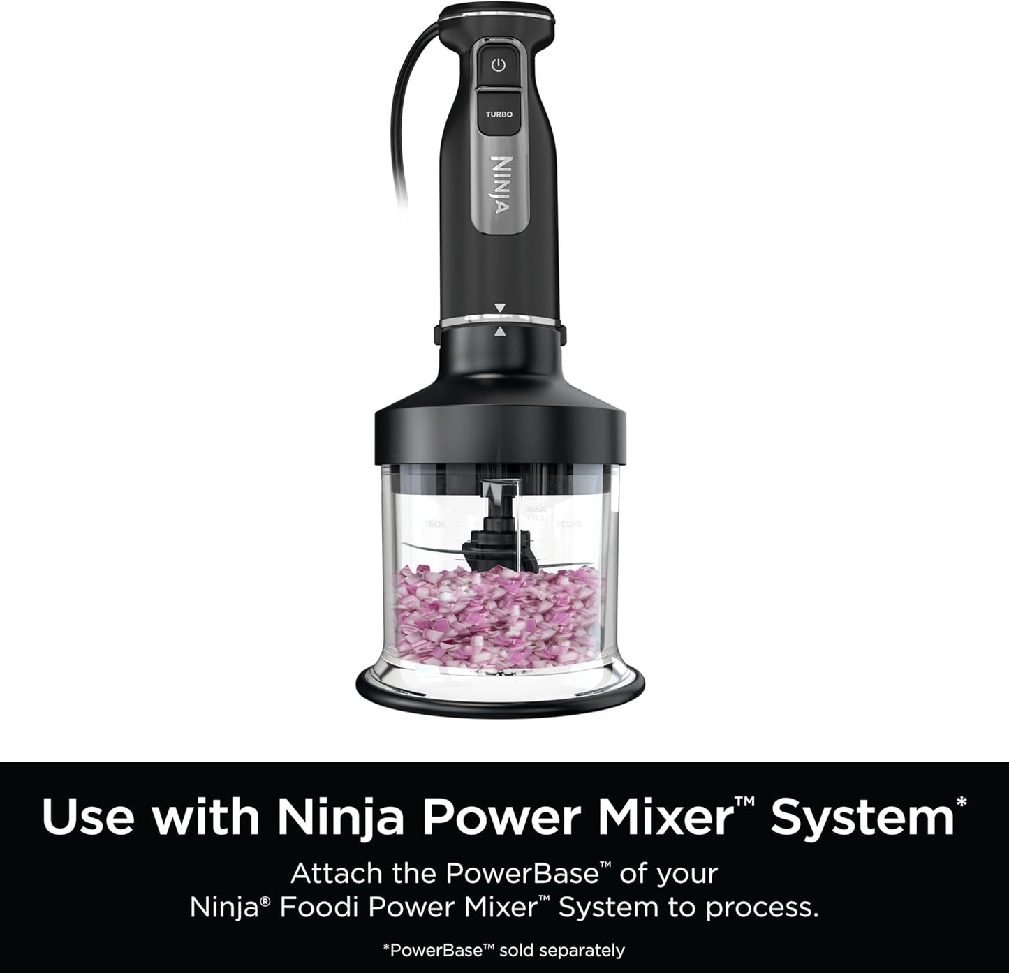 Ninja Foodi Power Chopper - 3-Cup Food Processor Bowl Accessory | Includes Bowl, Lid & Blade | Black