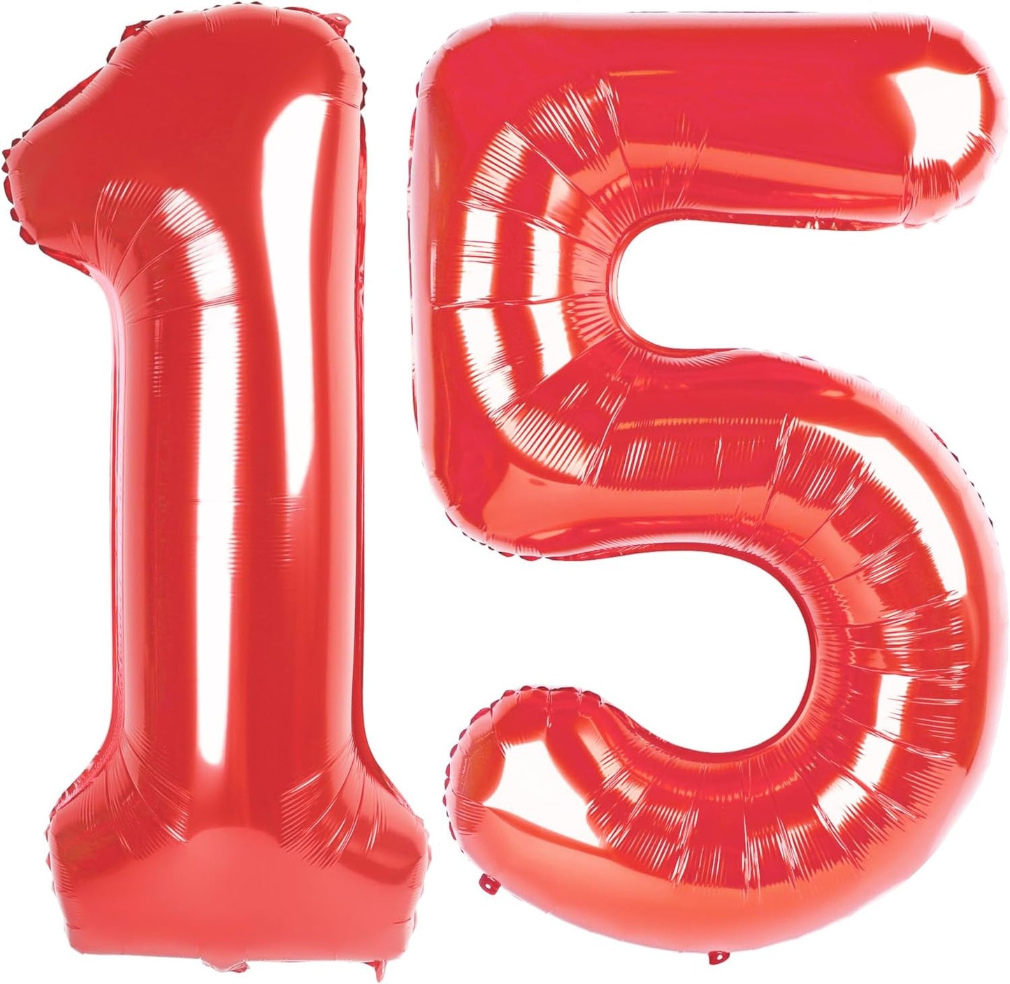Red Number 15 Balloon - 40 Inch Birthday Decoration for 15th Birthday Party Supplies