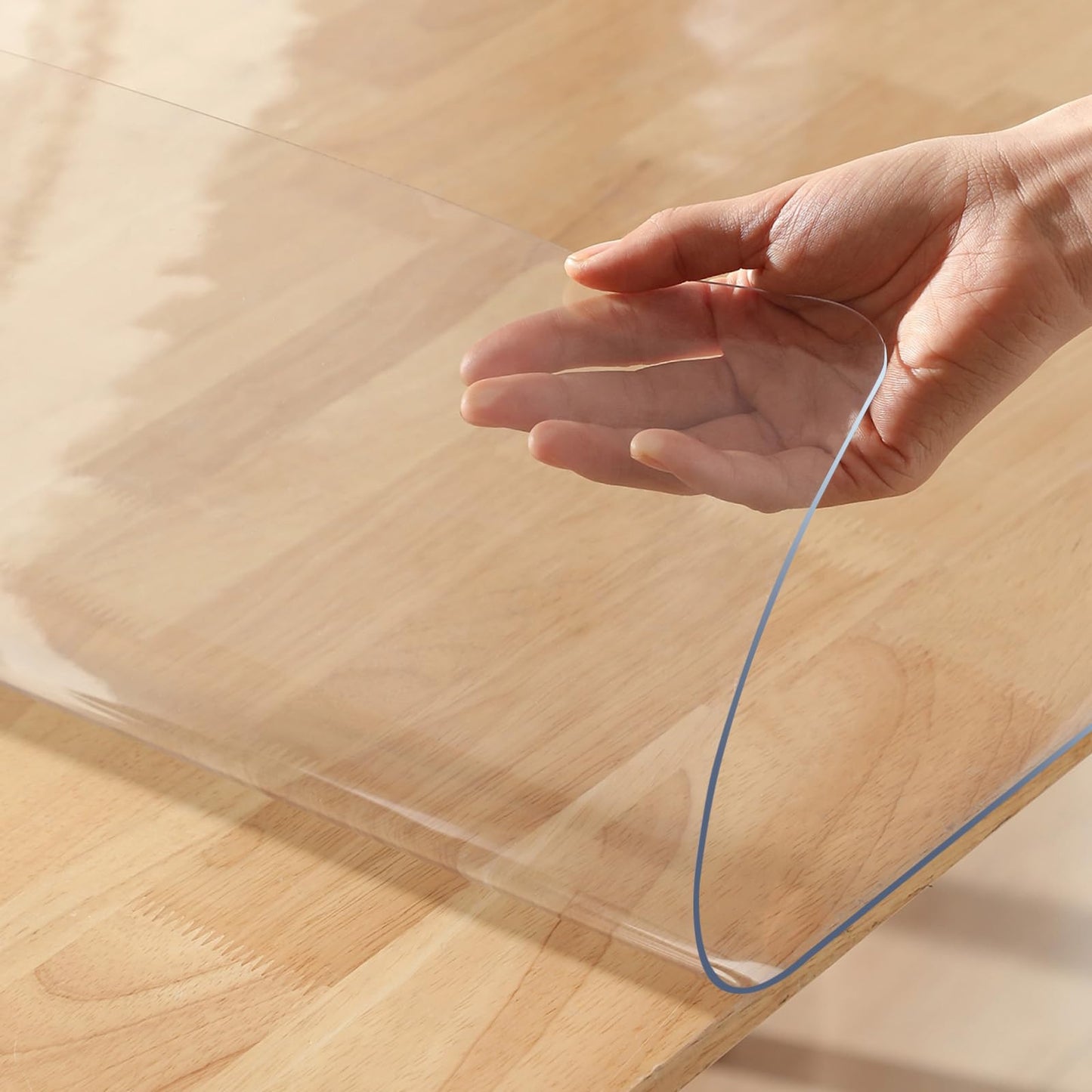 36 x 108 Inch Clear Plastic Dining Table Protector Tablecloth Desk Pad Mat Wooden Furniture Coffee End Office Conference Dinner Table Top Protection Countertop Cover Waterproof Rectangular PVC Vinyl