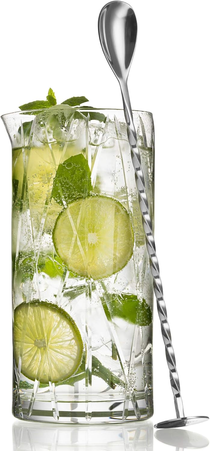Orrefors City Mixing Glass with bar Spoon, Clear