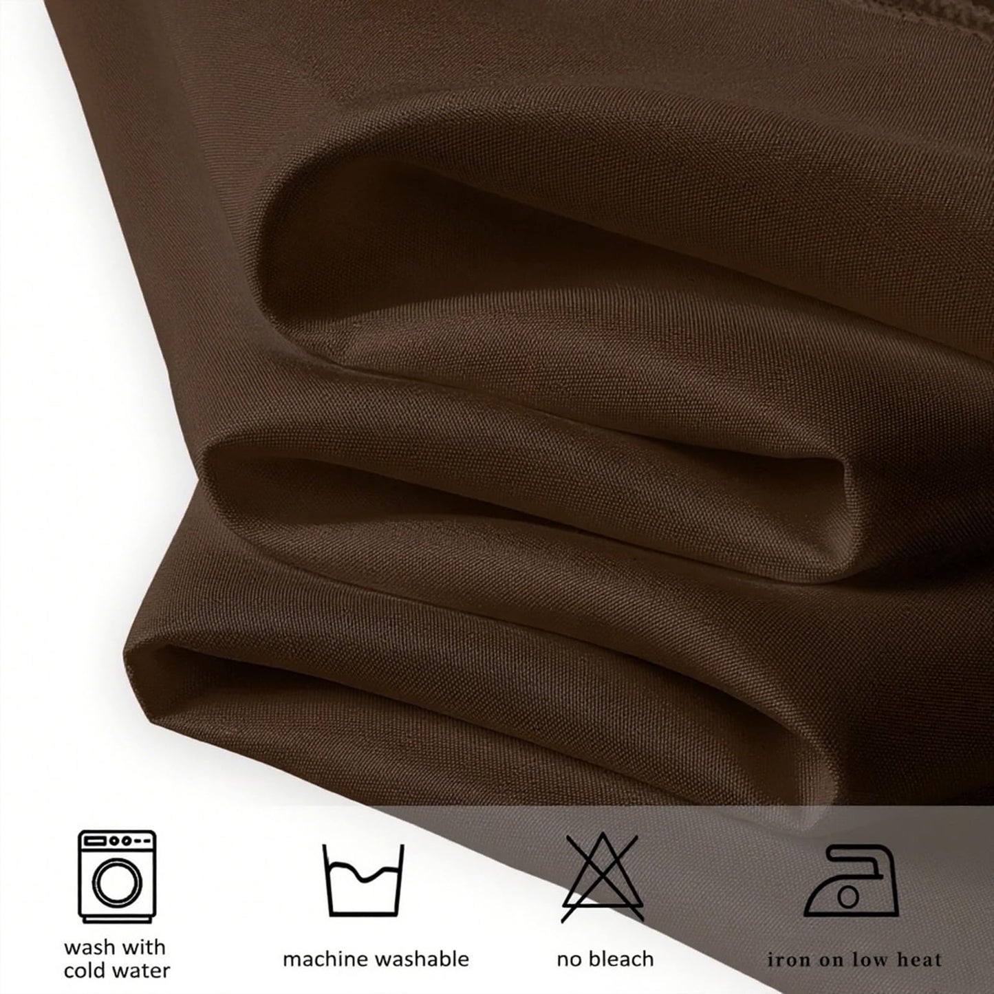pepmily 8 Pack Brown Round Tablecloth 120 Inch Round Table Cloth, Wrinkle Resistant and Washable Polyester Fabric Table Cloth Round Table Cover for Dining Wedding Banquet Party