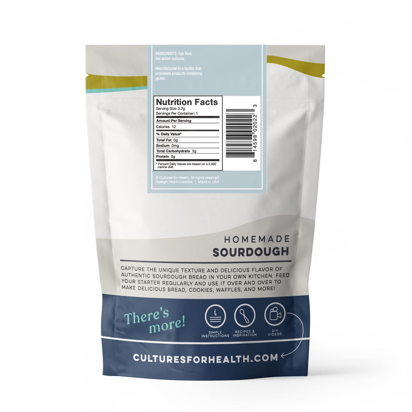 Cultures for Health Rye Sourdough Starter | Heirloom Style Dehydrated Culture for Baking Artisan Bread | DIY English Muffins, Noodles, Waffles, & More | Non-GMO Prebiotic Sourdough Bread