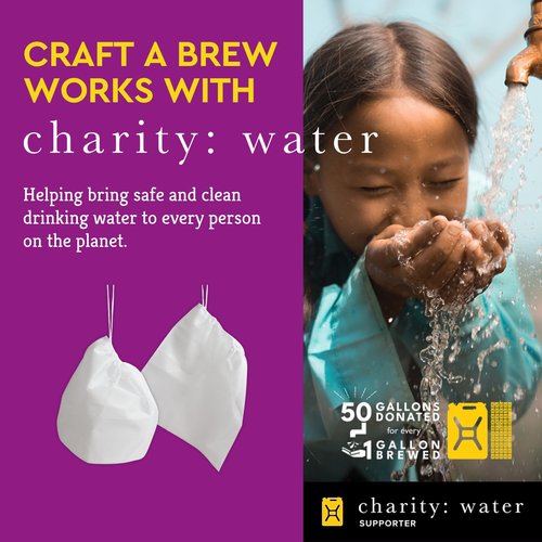Craft A Brew - Mesh Straining Bag - For Wine Making, Beers & Meads - Nylon Steeping Bags - For Steeping Grains Or Fermenting Whole Fruit - Fits Up to 4-5 lb of Fruit - 15” x 15” - 1 Count