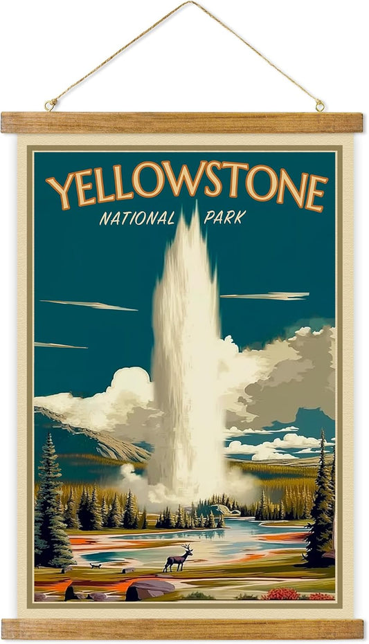 ABoby Vintage Yellowstone National Park Posters - Retro Travel Wall Art | Ready to Hang Decor