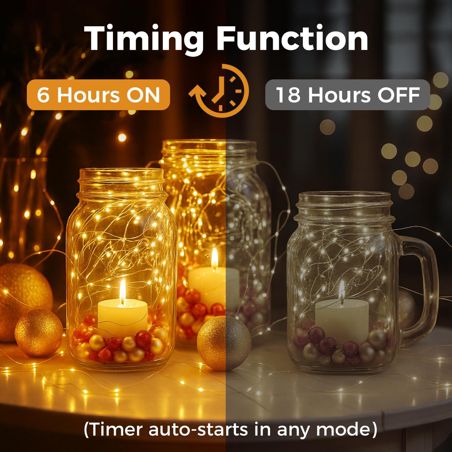 litogo 12 Pack Yellow Fairy Lights Battery Operated with Timer, 20 LED 3 Modes Twinkle Light, 7ft Waterproof Silver Wire Mini Small Bulk Mason Jar String Light, Decor for Wedding Party Christmas