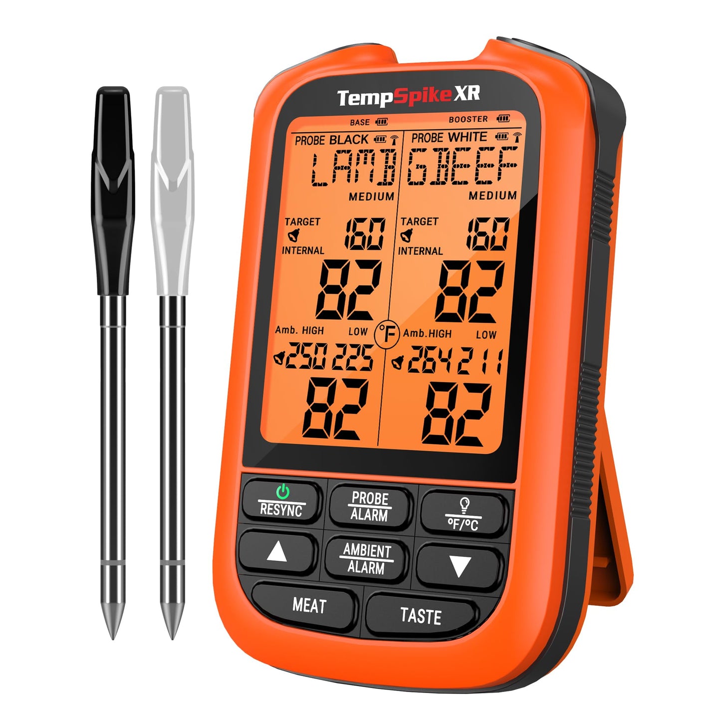 TempPro TempSpike 1000FT Wireless Meat Thermometer Digital with 2 Upgraded Ultra-Thin Probes, Kitchen Food Thermometer Cooking, Turkey, Smoker, BBQ, Grill Temperature Indicator (Previously ThermoPro)